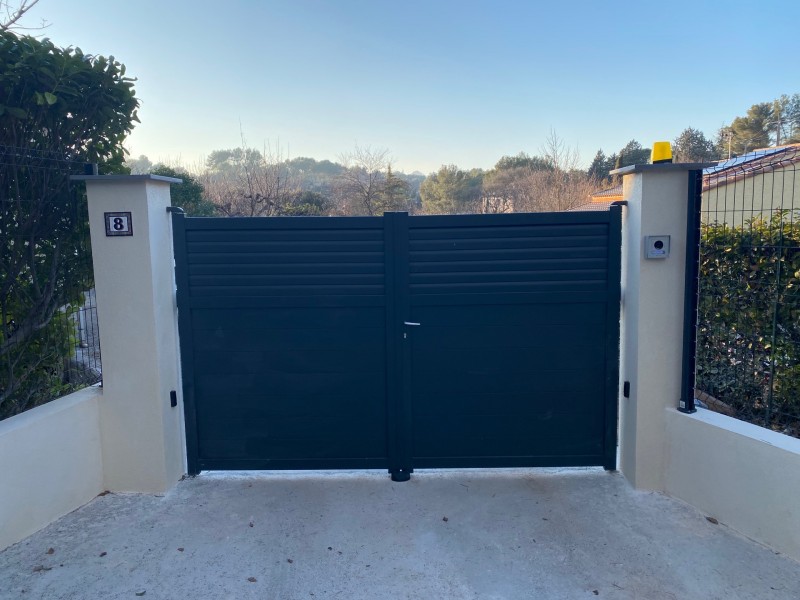 portail aluminium visiophone CAME PERLA